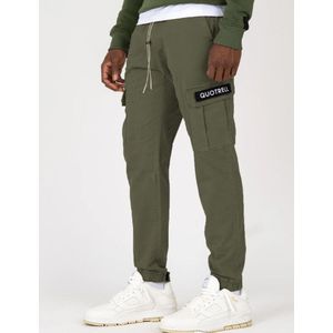 Quotrell Brockton Cargo Pants - Army Green/White XS