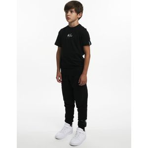 Malelions Kids Split Essentials T-Shirt - Black/Dark Green 92