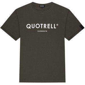 Quotrell Basic Garments T-Shirt - Army/White XXL