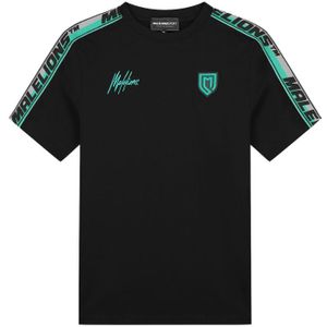 Malelions Sport Warming-Up T-Shirt - Black/Turquoise S