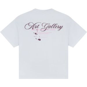 Malelions Women Collectors Oversized T-Shirt - White/Charcoal XS