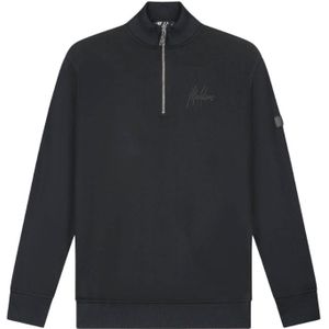 Malelions Turtle Half Zip Sweater - Black XS