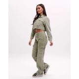 Malelions Women Straight Leg Cargo Pants - Army Green L