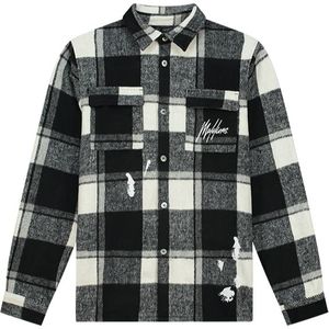 Malelions Flannel Overshirt - Black/White