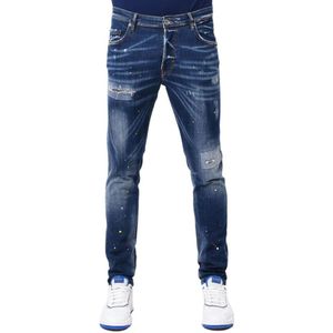Denim Skinny Jeans - Denim/Multicolor 30