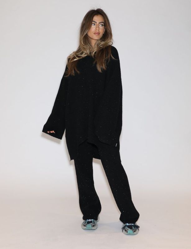 Suki - Sequins Jurk - Zwart - Midi Jurk