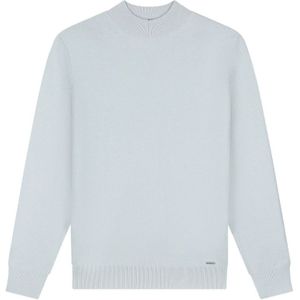 Malelions Knitted Mockneck Sweater - Ocean Grey XS