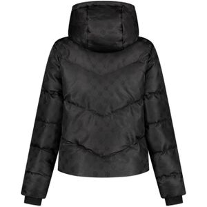 Malelions Women Monogram Puffer Jacket - Black XXS