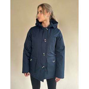 Airforce Women 4 Pocket Herringbone Parka - Dark Navy