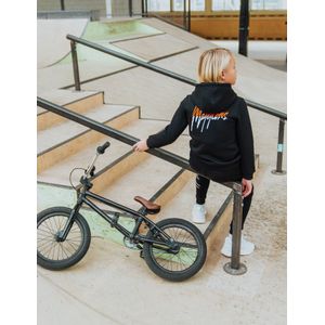 Malelions Kids Split Sweatpants - Black/Orange 104