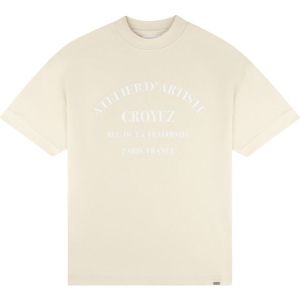 Croyez Oversized Atelier T-Shirt - Beige/White L