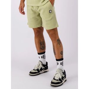 Black Bananas Monogram Waffle Shorts - Green