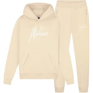 Malelions Kids Essentials Tracksuit - Beige/White 2-92