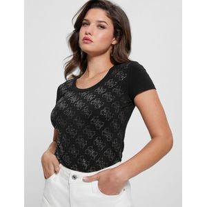 Guess 4G Allover Tee - Jet Black XS