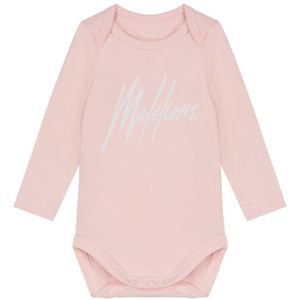Malelions Baby Longsleeve Romper - Light Pink 6-9M