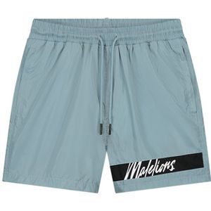 Malelions Captain Swim Shorts - Light Blue/Black L