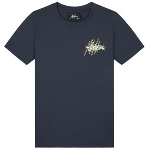 Malelions Kids Splash T-Shirt - Navy/Bright Yellow 4-104