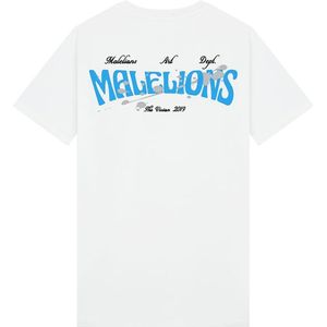 Malelions Boxer 2.0 T-Shirt - White/Blue XL