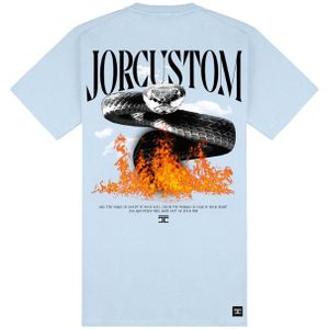 JorCustom Snake Slim Fit T-Shirt - Light Blue XXL
