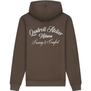 Quotrell Women Atelier Milano Hoodie - Brown/White S