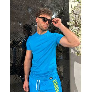 Dsquared2 Small Arm Logo T-Shirt - Turquoise/Yellow