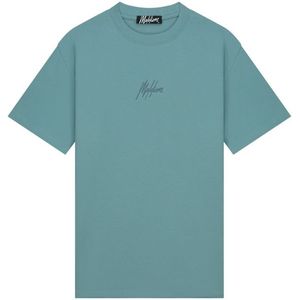 Malelions Striped Signature T-Shirt - Blue XS