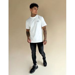 Quotrell Atelier Milano T-Shirt - Off White/Brown XS