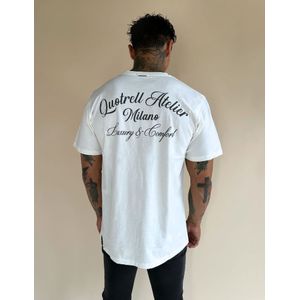Quotrell Atelier Milano T-Shirt - Off White/Brown
