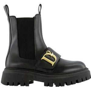 Dsquared2 D2 Statement Chelsea Boots - Black Leather 36
