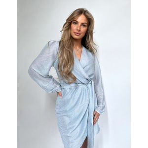 Isabeau Dress - Fresh Blue Glitter XS