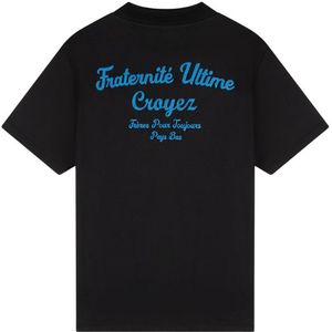 Croyez Women Fraternité T-Shirt - Vintage Black/Royal Blue XXS