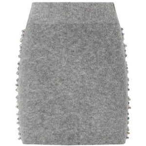 Pinko - Believe Gonna Confort Wool Con - Monument Grey - Minirok