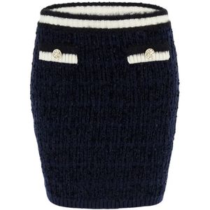Guess - Aomori Tape Yarn Skirt - Suiting Blue Multi - Wikkelrok