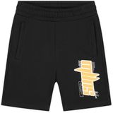 Malelions Kids Font Shorts - Black/Orange