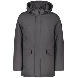 Airforce Slimfit Herringbone Parka - Gun Metal XXL