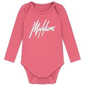 Malelions Baby Longsleeve Bodysuit - Dark Pink 3-6M
