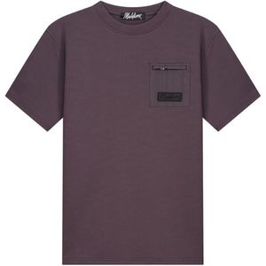 Malelions Nylon Pocket T-Shirt - Mulch Brown XS