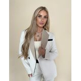 JOSH V - Kenny - Blazer - Ecru - 76% Polyester - 20% Viscose - 4% Elastaan