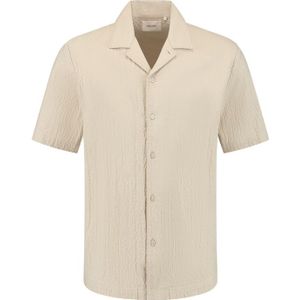 Wrinkled Short Sleeve Shirt - Sand M