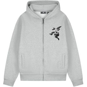JorCustom Above All Fleece Zipped Hoodie - Grey Melange XS