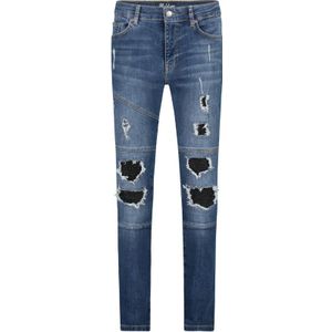 Malelions Ripped Biker Jeans - Dark Blue 28