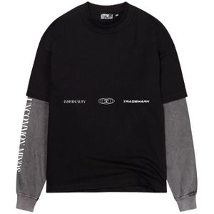 UncommonMinds - Double Layered T-Shirt - Zwart - Loose Fit