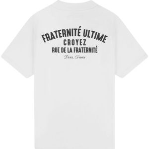 Croyez Fraternité Puff T-Shirt - White/Navy XL