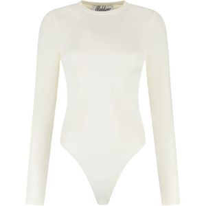 Malelions Women Crewneck Bodysuit - Off-White XS