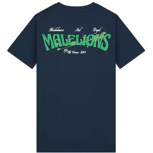Malelions Boxer 2.0 T-Shirt - Navy/Green XS