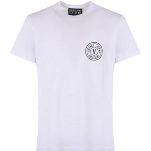 Versace Jeans Couture Men V-Eblem T-Shirt - White/Black