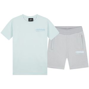 Malelions Kids Sport Worldwide Shorts Combi-Set - Grey/Light Blue