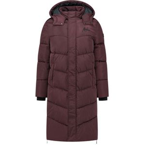 Malelions Women Signature Long Puffer Jacket - Brown XXS