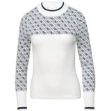 Guess - LS Mock Neck Aubrey 4G - Sweater - 4G Cream en Blauw