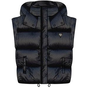 Guess - Ernestine Crop Padded Vest - Zwart - Gewatteerd